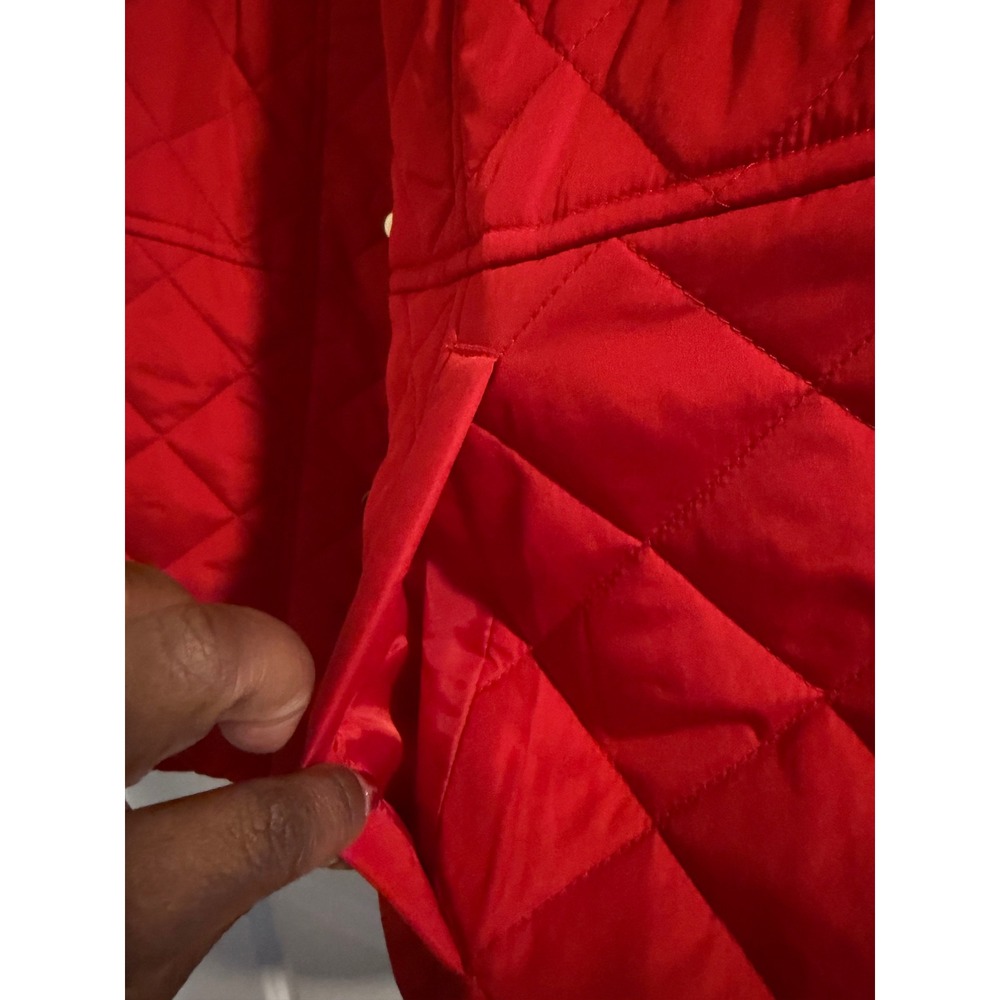 Mo Ka Quilted Puffer Vest Red Snap Front‎ Stand Collar Women's Size 2x - Picture 2 of 7
